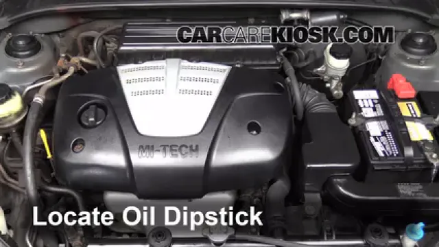 2004 Kia Rio 1.6L 4 Cyl. Aceite Controlar nivel de aceite